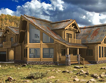 Summit log home floor plan