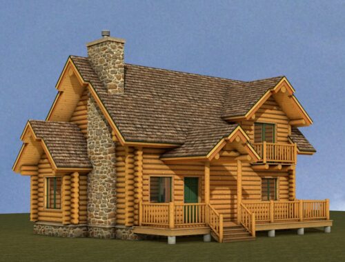 Anthem floor plan for Pineview Log Homes